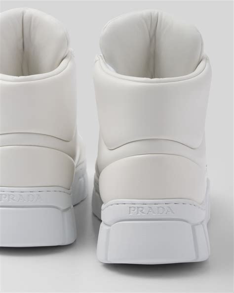 prada nappa leather high top sneakers|Prada shoes for women.